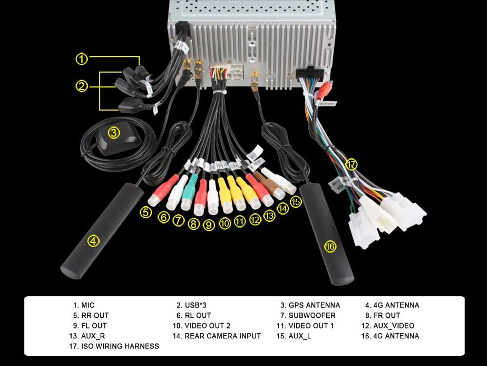 Штатная магнитола для TOYOTA 200x100 мм (Camry 2002-2006, Corolla 2000-2007, RAV4 2000-2005 и др.) KUBERG OL-7606-8-MTK