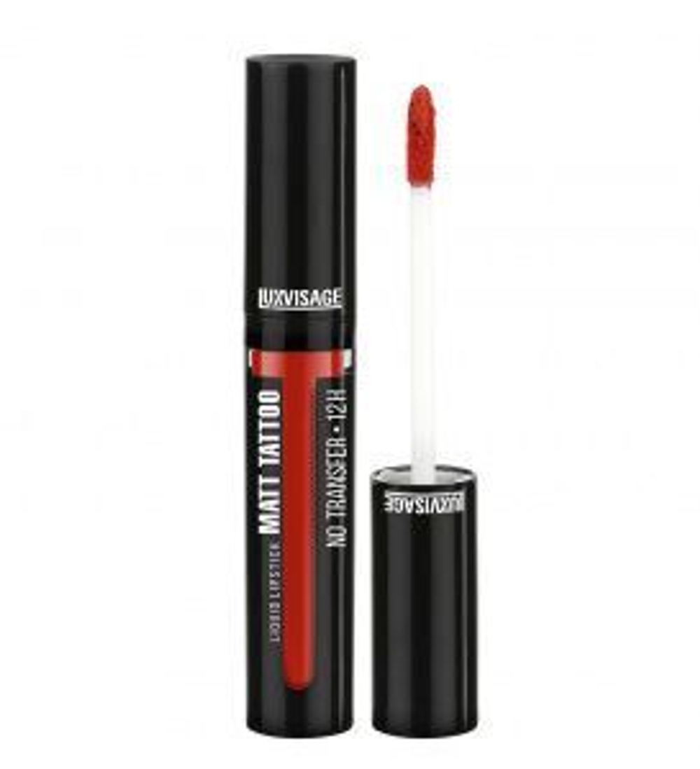 LuxVisage Губная Помада MATT TATTOO жидкая ТОН 109 Classic Red 3,8 мл