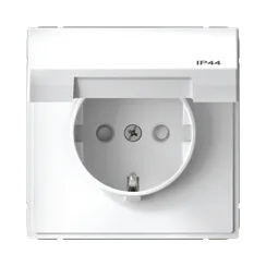 Розетка с крышкой Systeme Electric ArtGallery Aqua Белый, самозажимные клеммы GAL440146S
