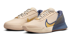 Мужские кроссовки теннисные Nike Zoom Vapor Pro 2 Premium - Бежевый, небесный, Золотой