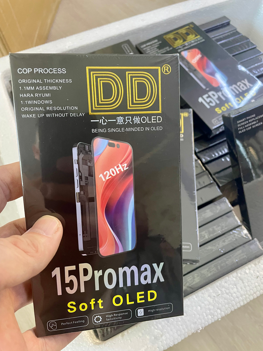 Дисплей iPhone 15 Pro Max Soft OLED; 120HZ; Rem.IC; бренд DD