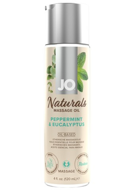 JO Peppermint & Eucalyptus - Массажное масло Мята и эвкалипт, 120 mL