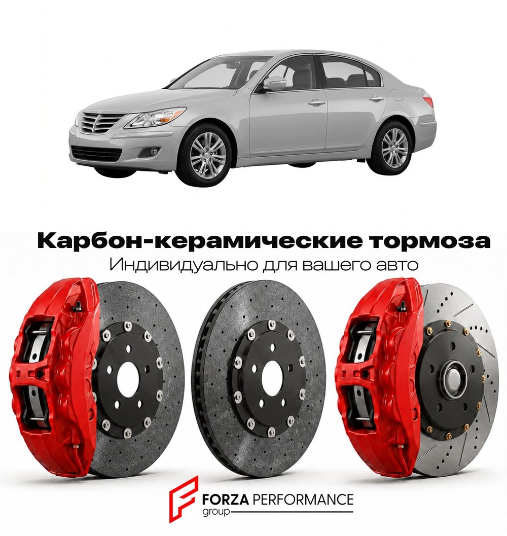 Карбон-керамическая тормозная система для Hyundai Genesis I BH 2008-2014 Хендай