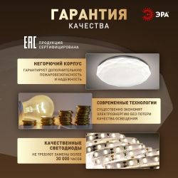 Светильник потолочный светодиодный ЭРА Классик без ДУ SPB-6 Slim Sparkle 36W-4K 4000K | Светильники SPB-6 без ДУ