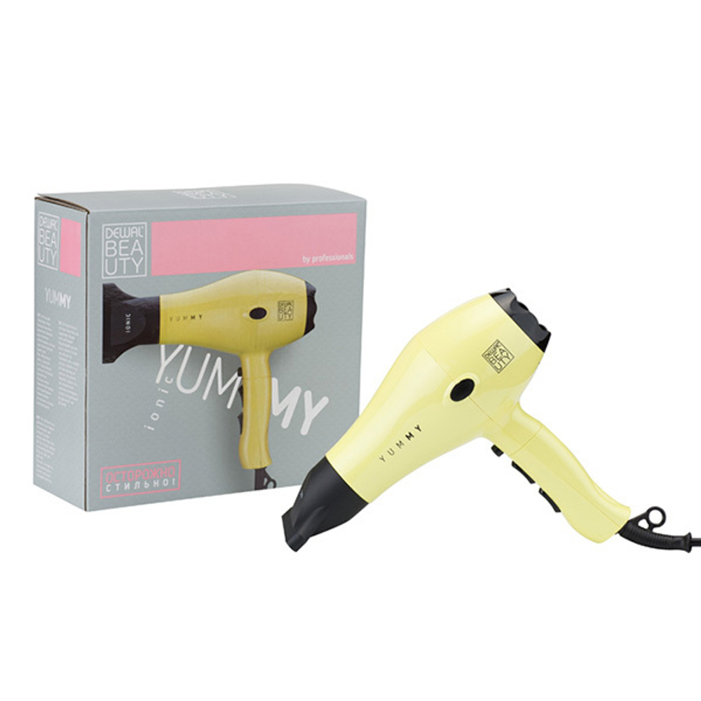 Фен для волос 2000Вт Dewal Beauty YumMy HD1000-Yellow