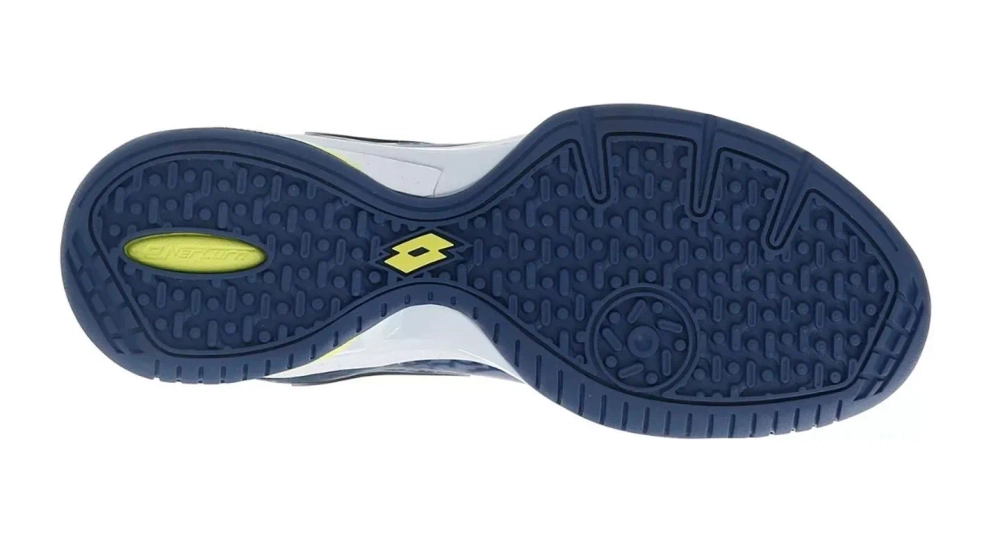 Мужские кроссовки для Padel Lotto Superrapida 200 III - all white/acid yellow/dark denim
