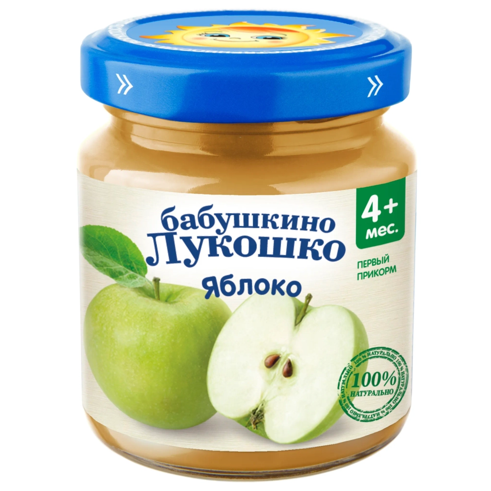 Пюре Бабушкино лукошко Яблоко с 4 мес 100 г