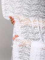 Ткань кружевная гипюр стрейч 160 г/м², ш.150см, арт.SZ031636 цв.белый, уп.25м
