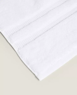 ZARA HOME БАННОЕ ПОЛОТЕНЦЕ С ДВОЙНОЙ КАЙМОЙ, БЕЛЫЙ