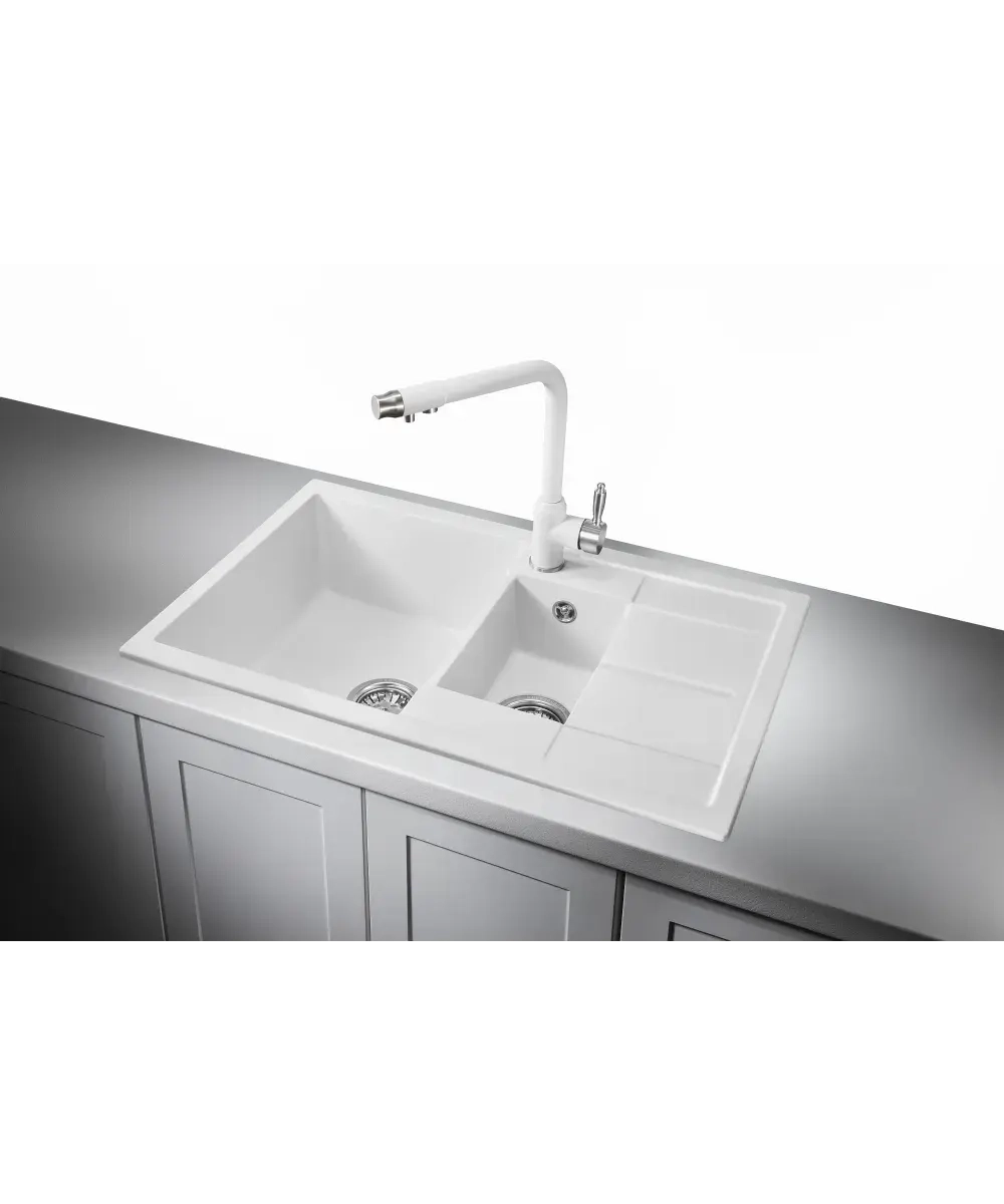 Кухонная мойка Kuppersberg MODENA 60 NL 1,5B1D WHITE фото 2