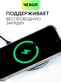 Чехол BROSCORP для Apple iPhone 15 Pro (арт.IP15PRO-HARD-TPU-POCKET-GREY )