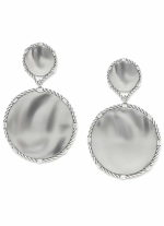 Серьги ORI TAO, Couture, фактурный металл, OT24.1-12-31923 (серебристый)