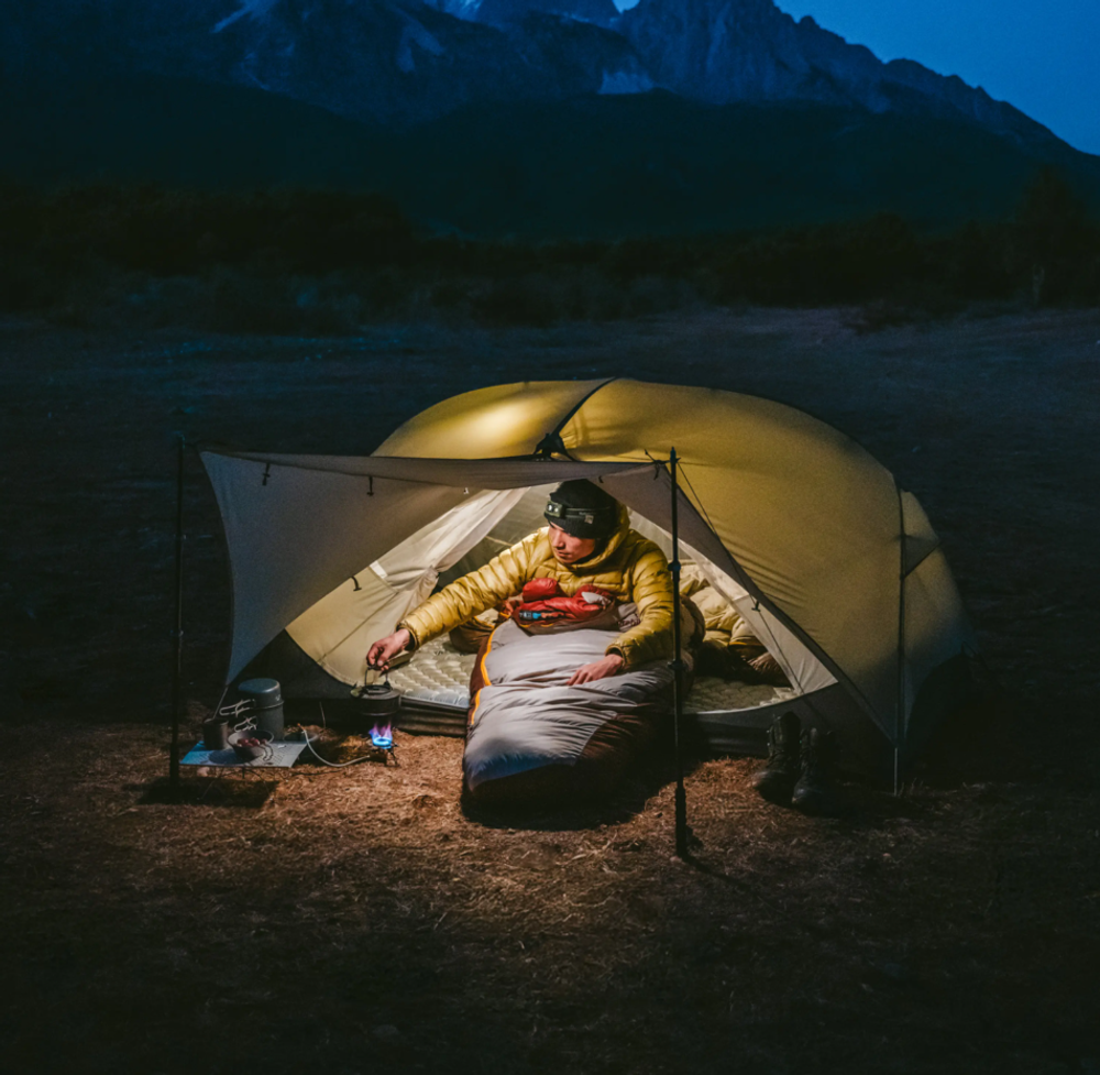 Палатка Naturehike Mongar UL 2-местная, алюминиевый каркас, сверхлегкая, песочная