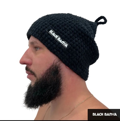 Шапка для бани Black Banya