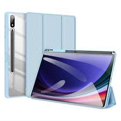 Чехол книжка синего цвета от Dux Ducis для Samsung Tab S10 Plus, S9 Plus и S9 FE Plus, серия Toby Series Case, с функцией пробуждения и сна