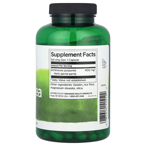 Swanson Vitamins, Эхинацея, 400 мг, 180 капсул