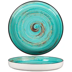 Тарелка с бортом d 23 см h3 см Texture Light Cyan Circular P.L. Proff Cuisine [6]