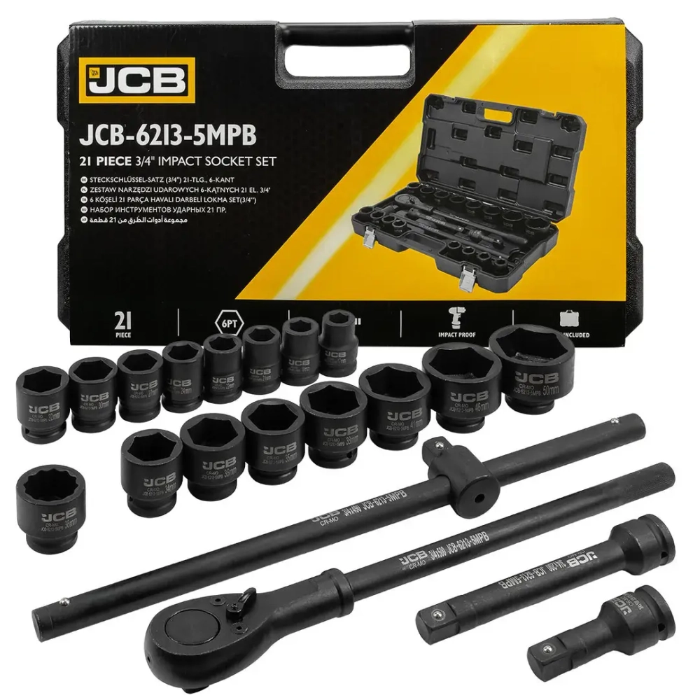 Набор инструментов ударных 21пр. 3/4''(6гр.) JCB JCB-6213-5MPB
