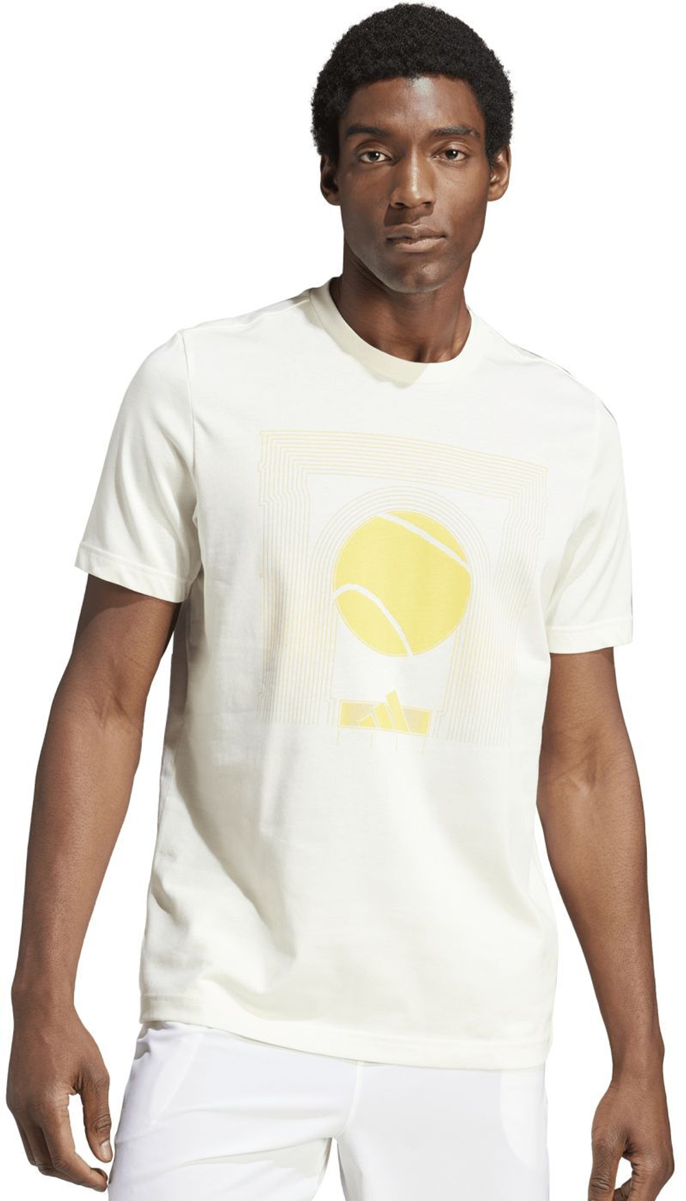 Мужская теннисная футболка Adidas Graphic Tennis T-Shirt - ivory