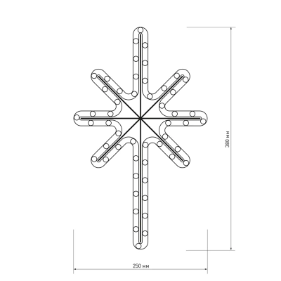 Фигура ARD-STAR-M2-380x250-36LED Warm (230V, 2.5W) (Ardecoled, IP65)