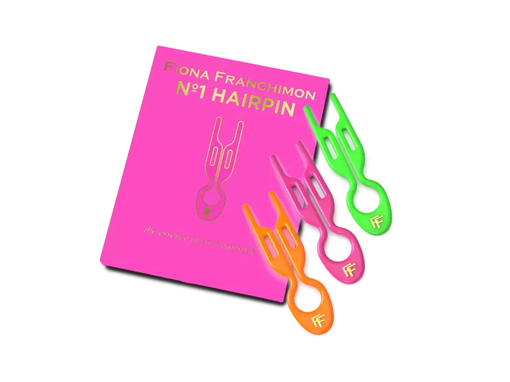 Шпильки No1 Hairpin Коллекция Ибица - Розовый неон, зеленая, оранжевая (набор из 3 шпилек)