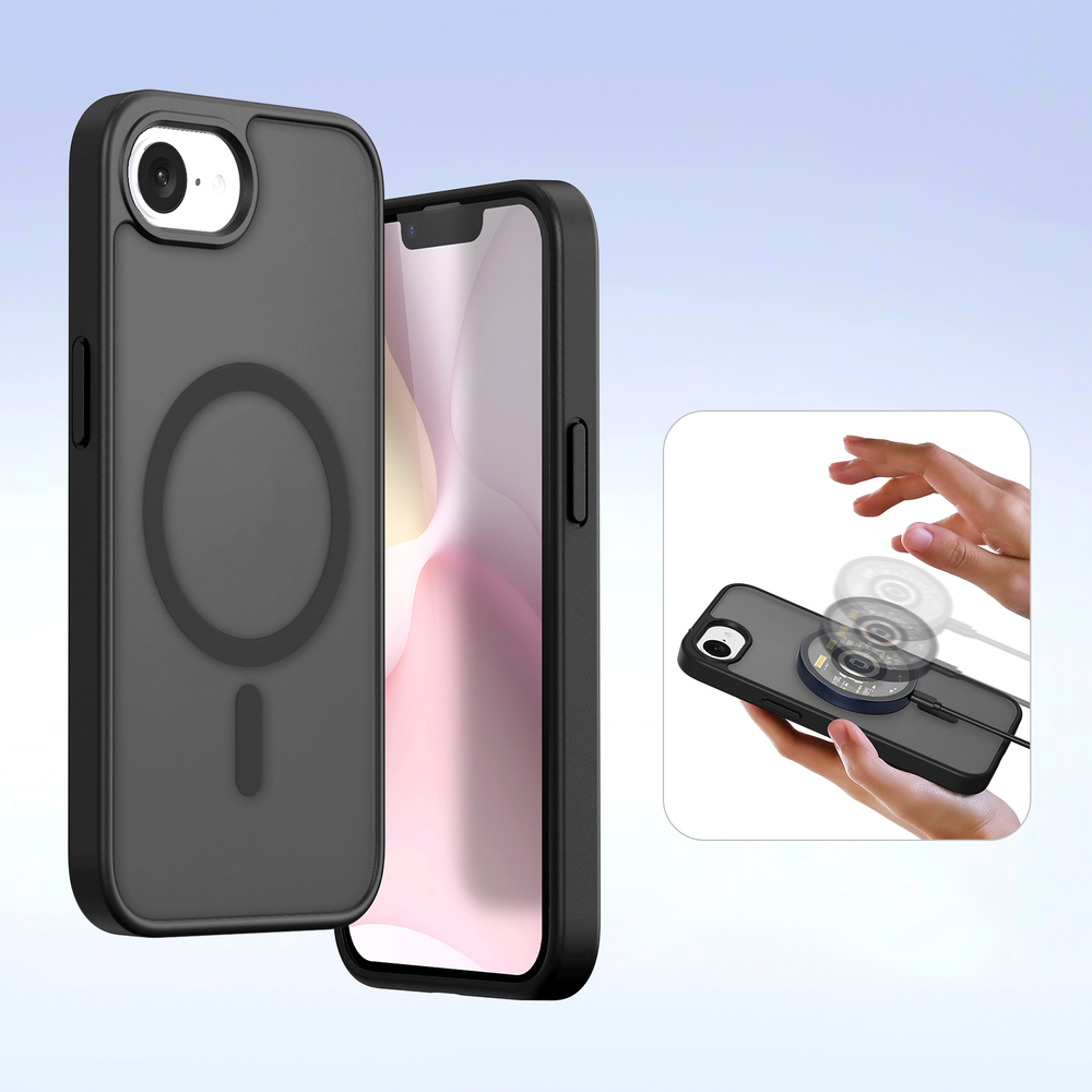 Чехол кошелек с MagSafe из TPU кожи от Dux Ducis для iPhone 16e, SE (с 2025-) и 17e, серия Lawa Series Case
