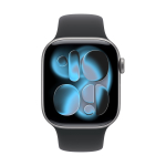 Apple Watch Series 11, 42 мм корпус из алюминия цвета «Space Gray», ремешок Sport Band размера M/L цвета «Black»