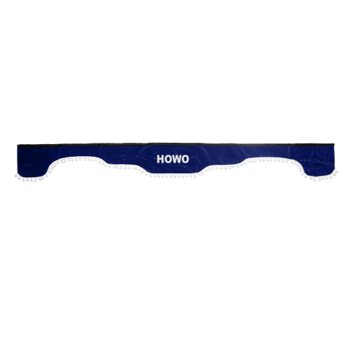 Ламбрекен HOWO (флок, синий, белые шарики) 230см