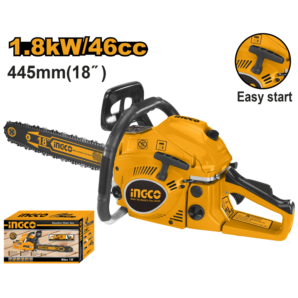 Бензопила цепная INGCO GCS5451811 1,8 кВт (2,5 л.с.) 18"