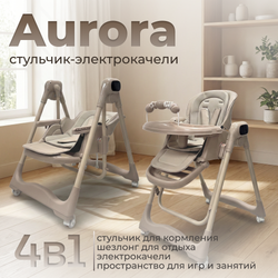 Стульчик-электрокачель BubaGO Aurora 4в1