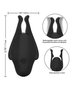 Черные виброзажимы для сосков Nipple Play Rechargeable Nipplettes (Цвет: черный)