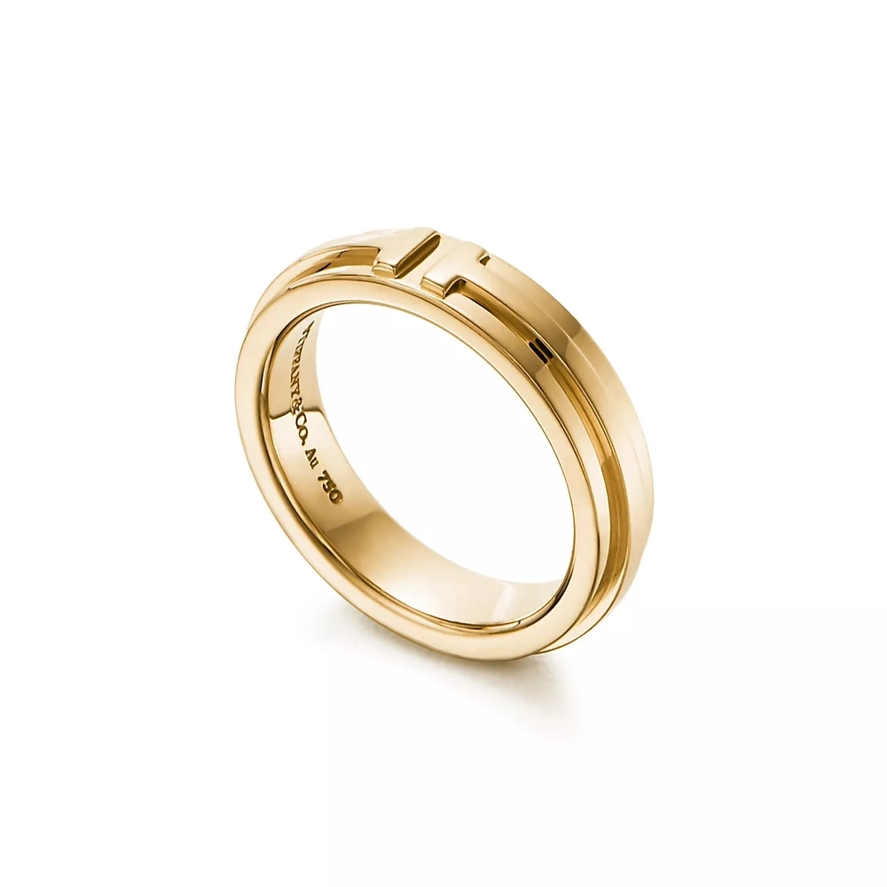 Кольцо из жёлтого золота, Tiffany💠Narrow ring T