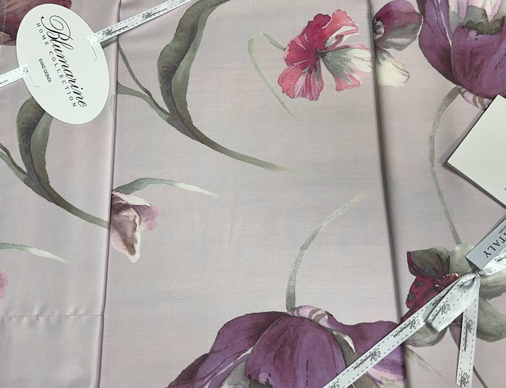 Постельное белье 2 спальное евро макси Blumarine Fleurette Ribes розовое