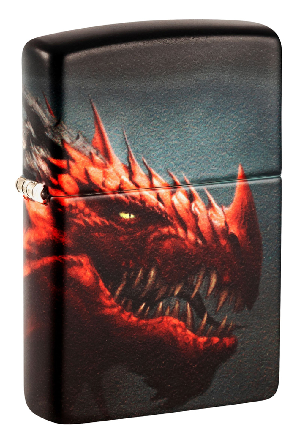 Зажигалка Zippo Dragon Design с покрытием 540 Matte, латунь/сталь, черная, 38x13x57 мм