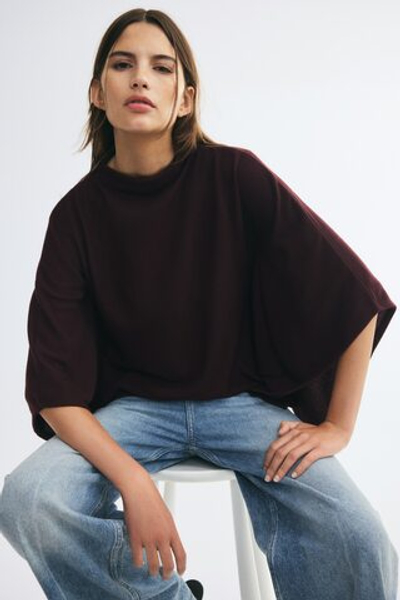 Трикотажная пелерина с воротником-полуводолазкой - H&M
