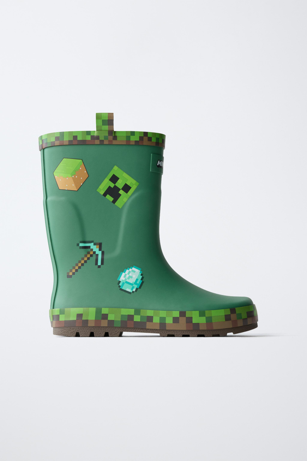 ZARA РЕЗИНОВЫЕ САПОГИ MINECRAFT © MOJANG AB. ™, ЗЕЛЕНЫЙ