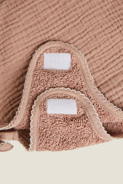 ZARA HOME ДЕТСКИЙ ХЛОПКОВЫЙ НАГРУДНИК, РОЗОВЫЙ