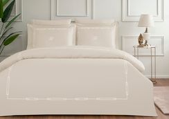 Постельное белье CHANEL бежевый сатин делюкс TIVOLYO HOME Турция