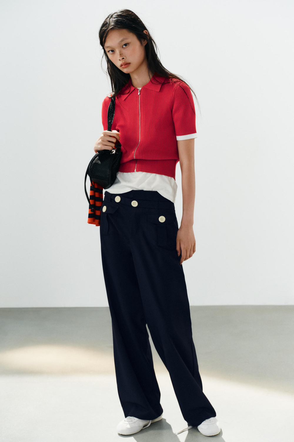 КАРДИГАН В РУБЧИК С КОРОТКИМ РУКАВОМ — ZARA