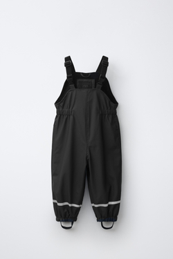 ZARA ПРОРЕЗИНЕННЫЙ КОМБИНЕЗОН WATER RESISTANT, ЧЕРНЫЙ