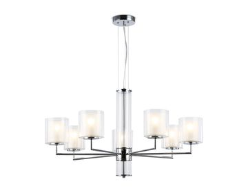 Подвесная люстра 7*E14 LH56003/7 СH/FR хром/белый матовый High Light Modern Ambrella