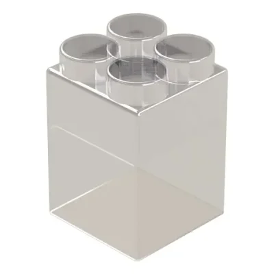 Элемент прозрачный высокий 6x6x10 см для конструктора 5"