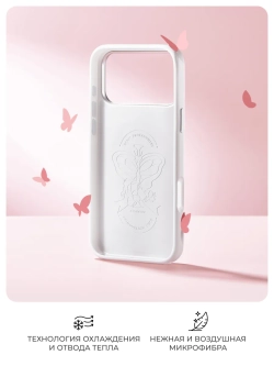 Чехол PYNANA для iPhone 17 Pro Max кожа, Swarovski, белый