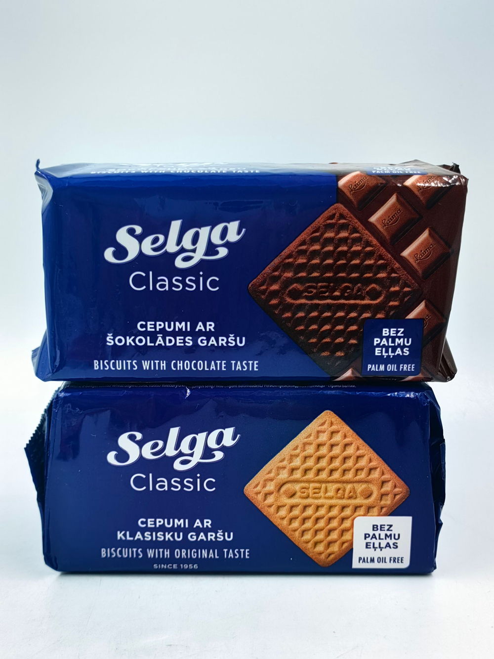 Печенье Selga ассорти вкусов: шоколад и классика, 2 шт. по 180 г