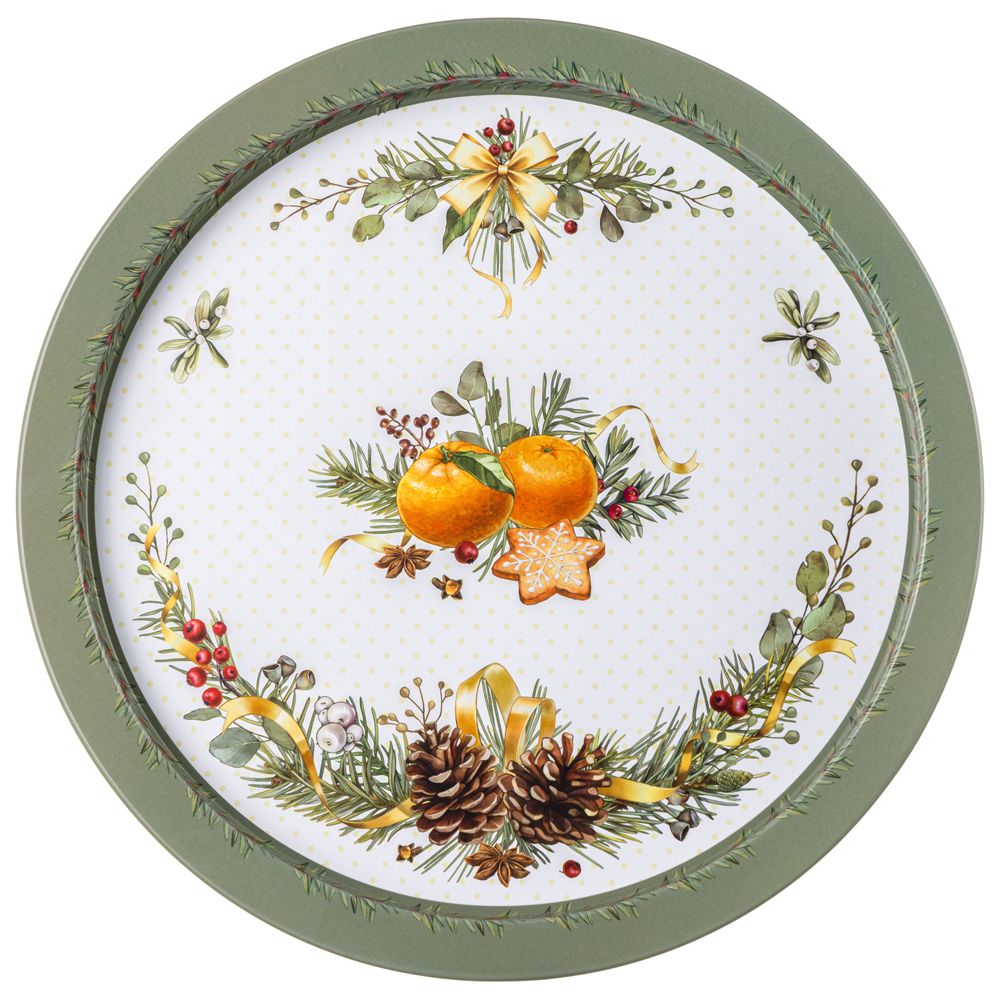 ПОДНОС СЕРВИРОВОЧНЫЙ AGNESS "МАНДАРИН" 28*2,1 СМ