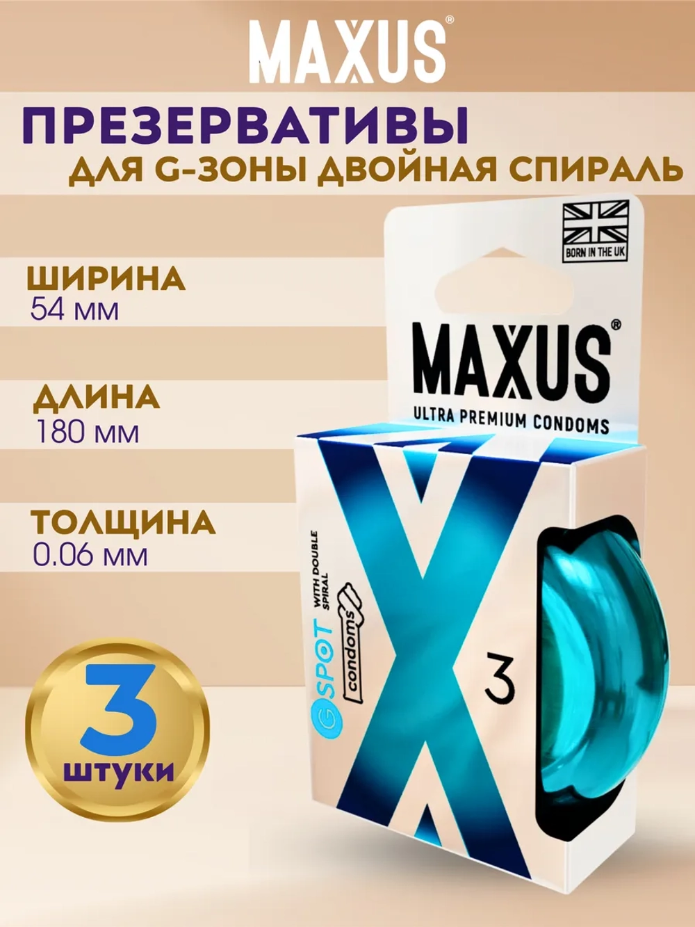 Презервативы Maxus G spot, двойная спираль