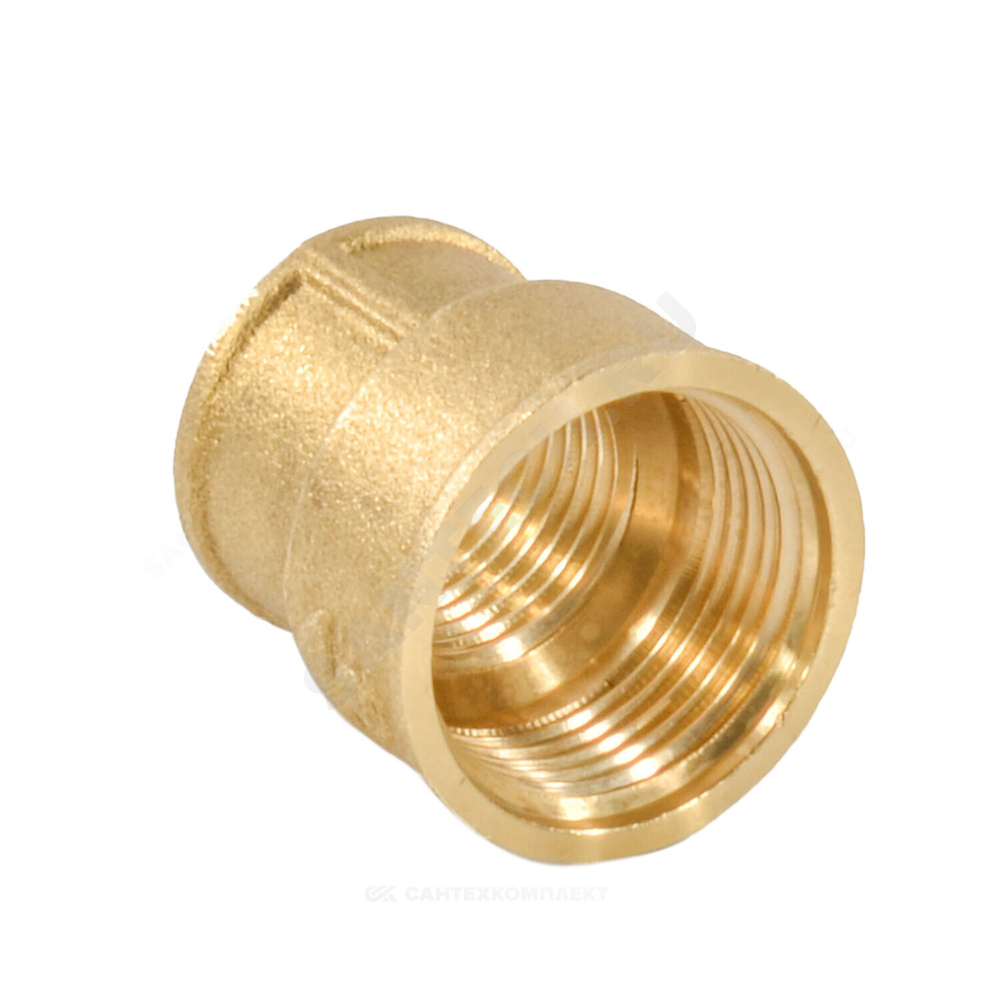 Муфта латунь переходная Ду 50х25 (2"х1") ВР/ВР VALFEX VF.240.L.200.100