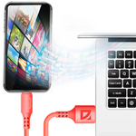 Кабель Defender F207, USB 2.0 (AM) - Type C, 2.4А, красный, 1метр