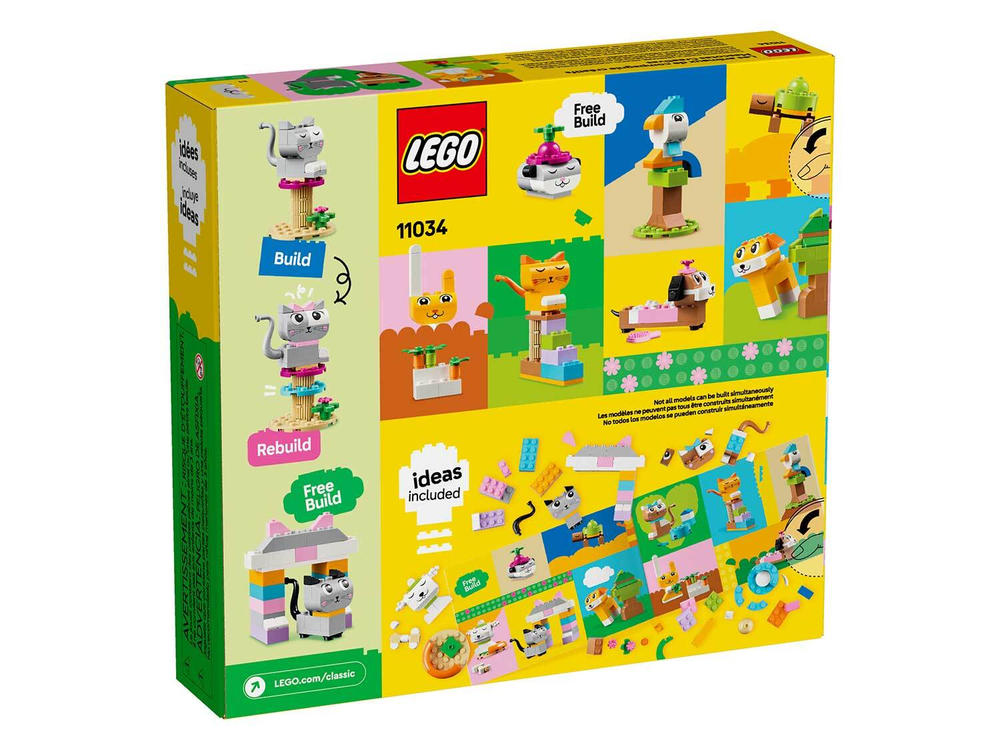 Конструктор Лего Классик Креативные домашние животные | LEGO Classic Creative Pets 11034 — 450 деталей (5+)