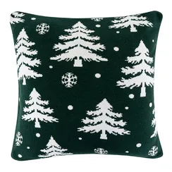Подушка вязаная с новогодним рисунком Морозный Лес
из коллекции new year essential, 45x45 см